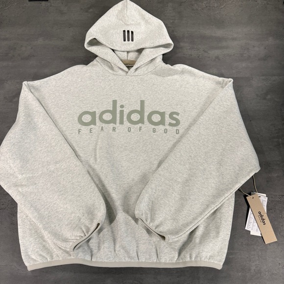 Adidas Fear Of God Hoodie Mens S Athletics Hood Light Grey Heather JZ7366 NEW